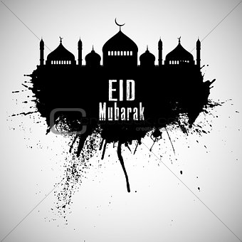 Grunge Eid mubarak background 0606
