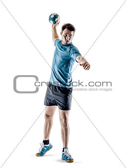 man handball player isolated