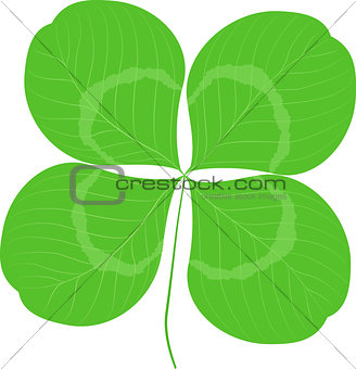 Quatrefoil leaf clover sign icon. Good Luck or Saint patrick day symbol. Ecology image concept