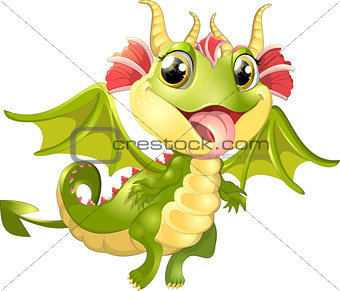 Beautiful dragon on a white background