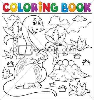 Coloring book dinosaur topic 8