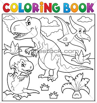 Coloring book dinosaur topic 9