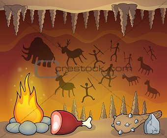 Prehistoric cave thematic image 1