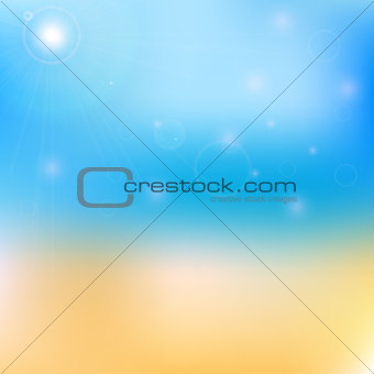 Vector illustration of soft colored sunny natural background