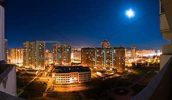 night panorama of Moscow