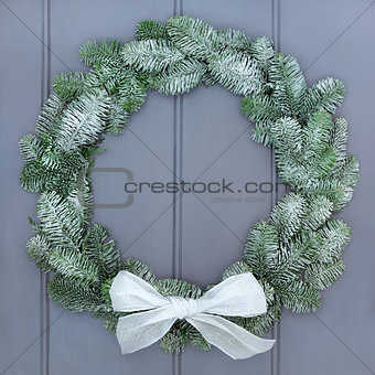 Snow Covered Christmas Wreath