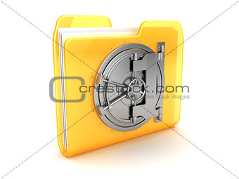 folder with vault door