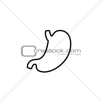 Flat vector human stomach icon
