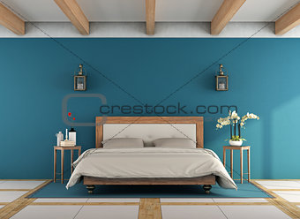 Blue classic bedroom