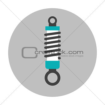 Shock absorber flat icon
