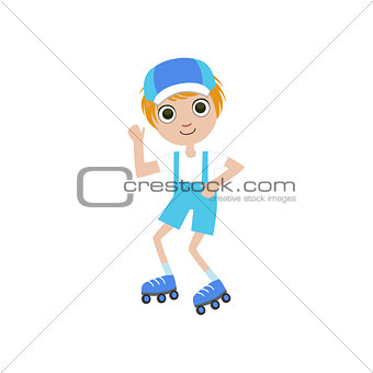 Boy On Roller Skates