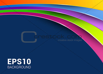 3d abstract lines full color background vector illustration