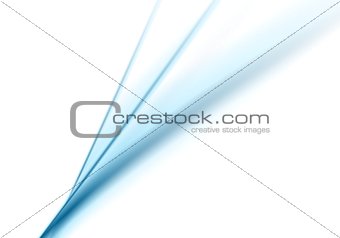 Smooth blue lines on white background