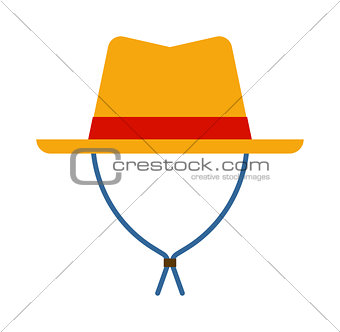 Cowboy sheriff leather hat
