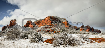Red Rocks under snow