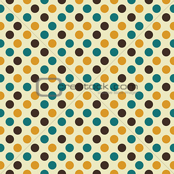 Retro seamless pattern with dots