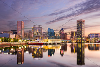 Baltimore Inner Harbor Skyline