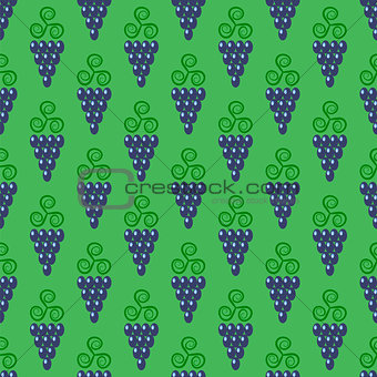 Grapes Seamless Pattern. Vine Background