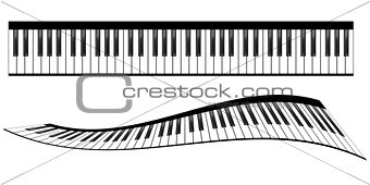 Piano keyboards set