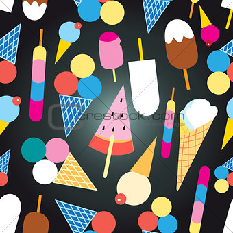 Graphic design colorful ice cream