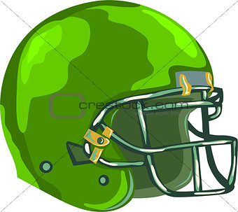 American Football Helmet Green WPA