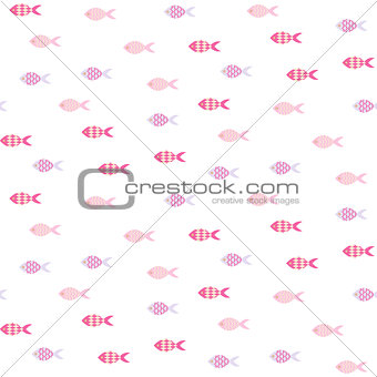 Vector fish seamless pattern.