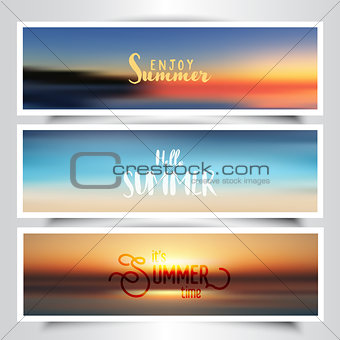 Summer themed banners