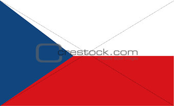 Stock Vector Flag of Czech Republic