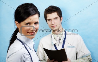 young causasian doctor 