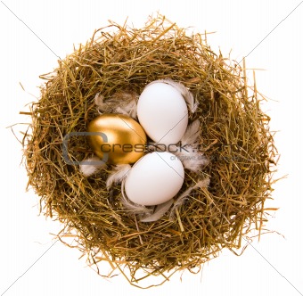 Gold egg for Easter holiday