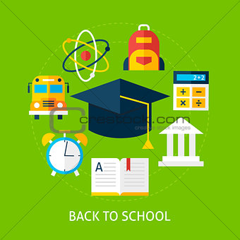 Back to School Flat Concept