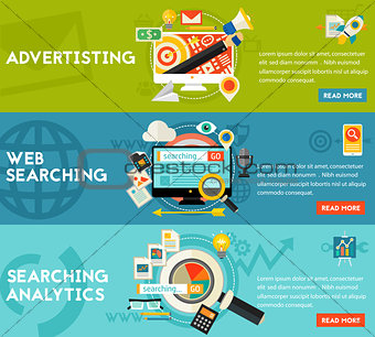 Searching Analytics Advertising Concept