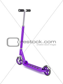 Purple push scooter