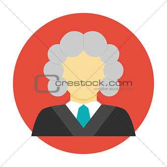 Judge avatar flat icon