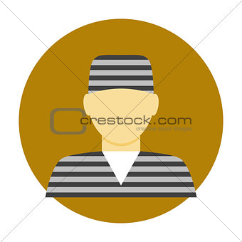 Criminal avatar flat icon
