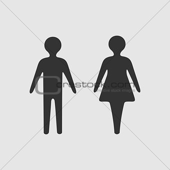 Vector symbol woman and man