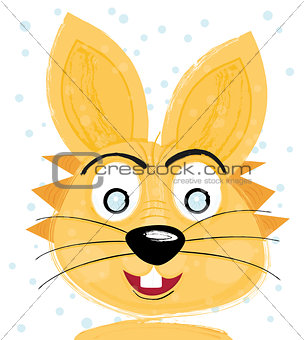 Easter Bunny Isolated on White Background.
