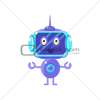 Smiling Robot With Dark Screen