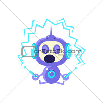 Robot Surrounded By Electricity