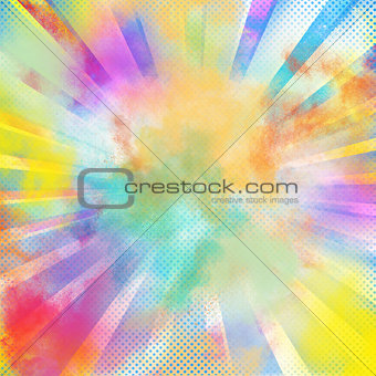 Pop-art colourful burst