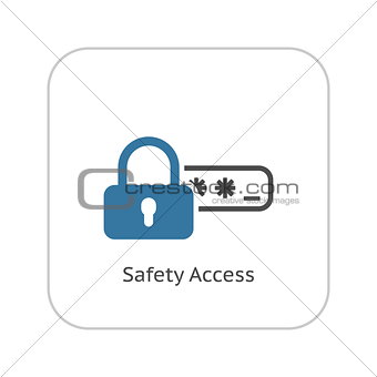 Safety Access and Password Protection Icon.