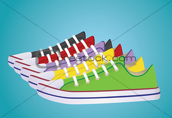Banner with sneakers