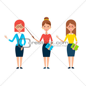 Three Women Teacher Characters