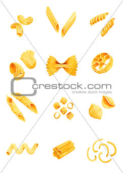 Varieties of pasta