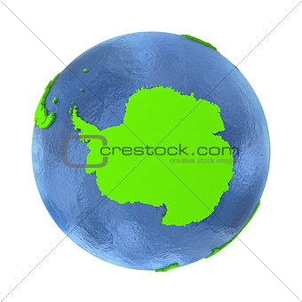 Antarctica on green Earth