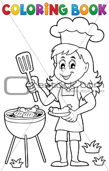 Coloring book barbeque theme 2