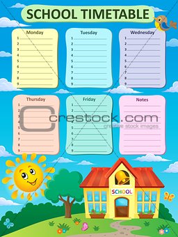 Weekly school timetable theme 2