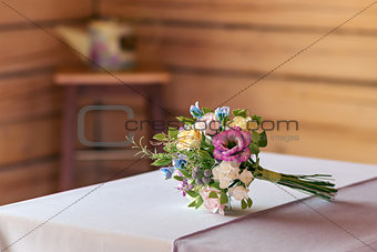 Beautiful wedding bouquet made of polymer clay.