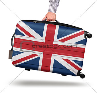 Modern suitcase Union Jack design