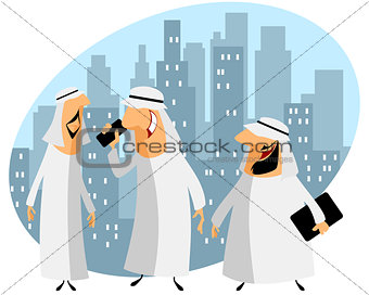 Three arabic businessmen